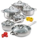  WearEver A834S974 Cook & Strain Stainless Steel 10-Piece  Cookware Set: Home & Kitchen